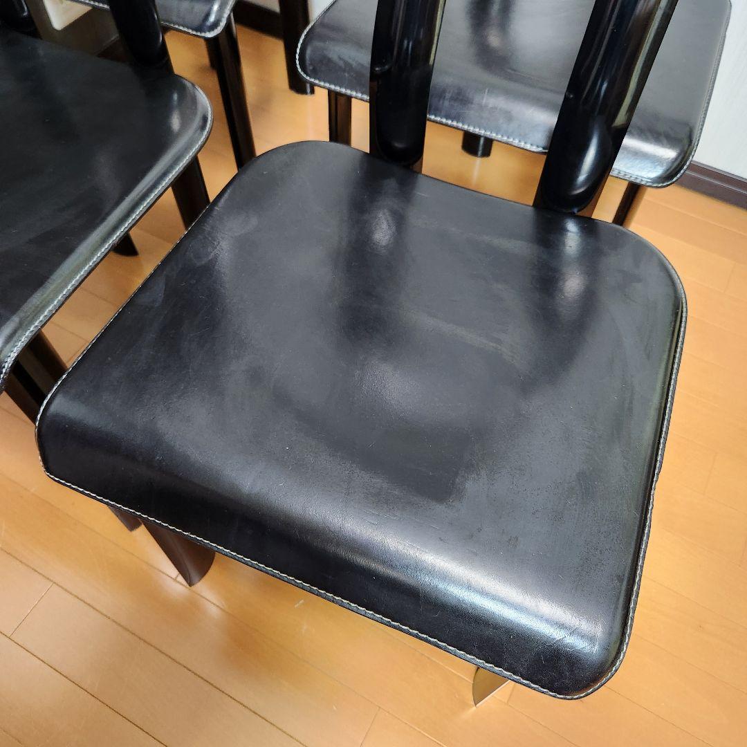 【4脚セット】YCAMI イタリア製 高級 ハイバック チェア Regia