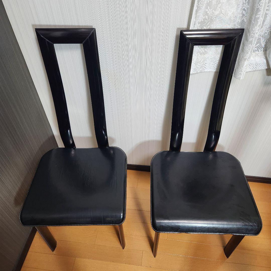 【4脚セット】YCAMI イタリア製 高級 ハイバック チェア Regia