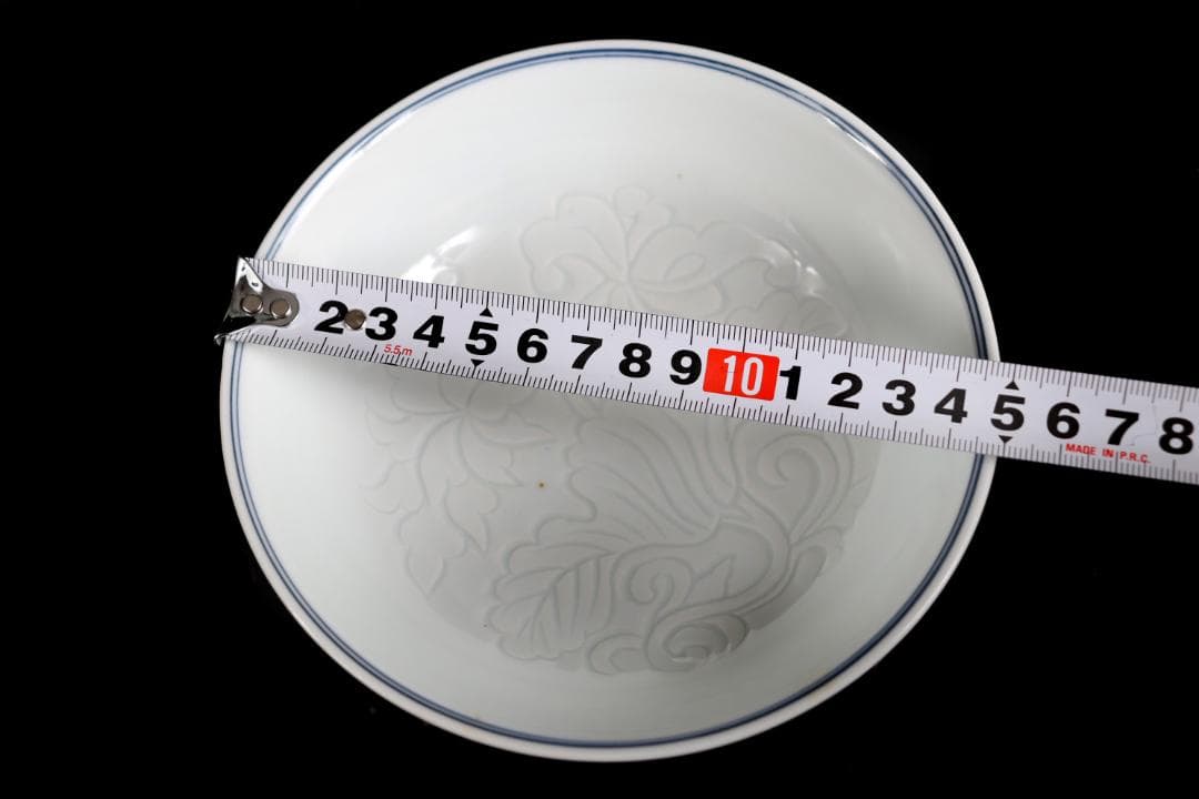 宮永東山 白磁牡丹文 小皿 5客 共箱 向付