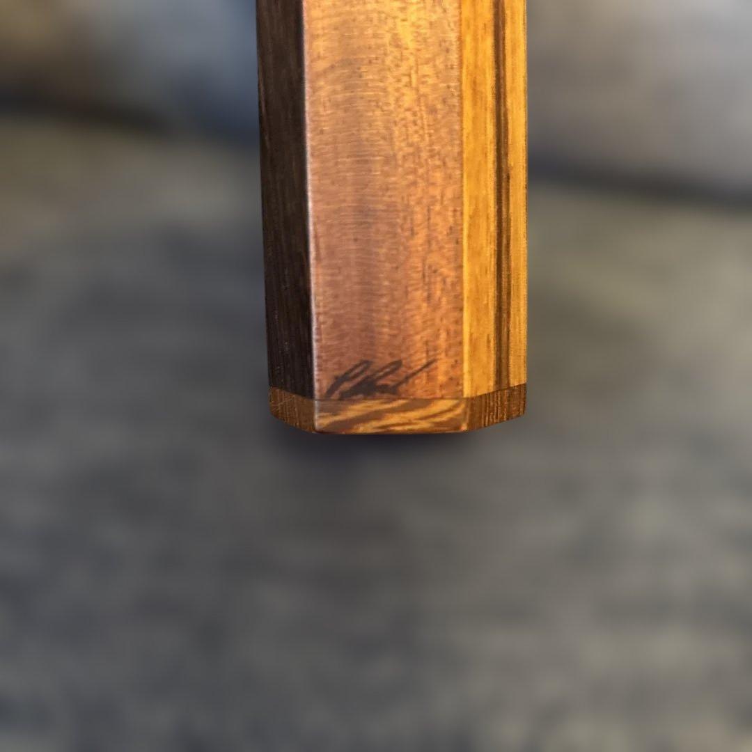 作家物 木製万華鏡 サイン入り ハンドメイド 工芸品