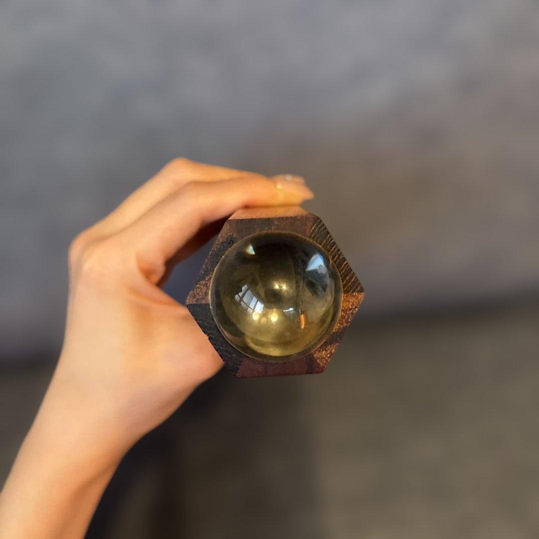 作家物 木製万華鏡 サイン入り ハンドメイド 工芸品