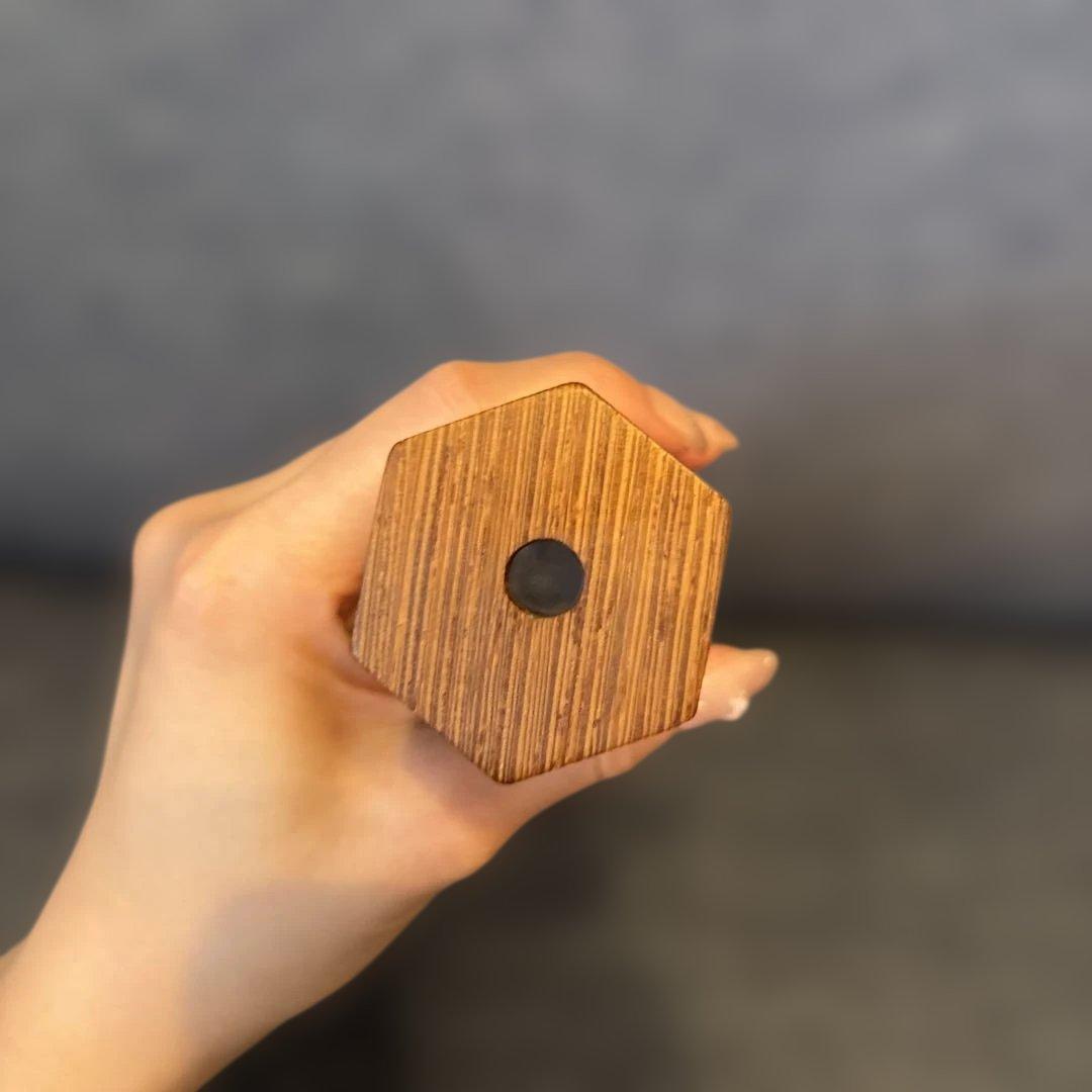 作家物 木製万華鏡 サイン入り ハンドメイド 工芸品
