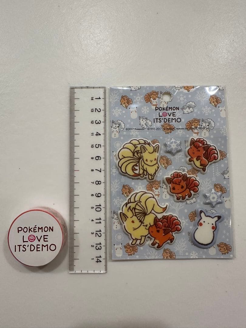 イッツデモ　ポケモン　ロコン　キュウコん　ぷっくりシール　マステ　2点セット