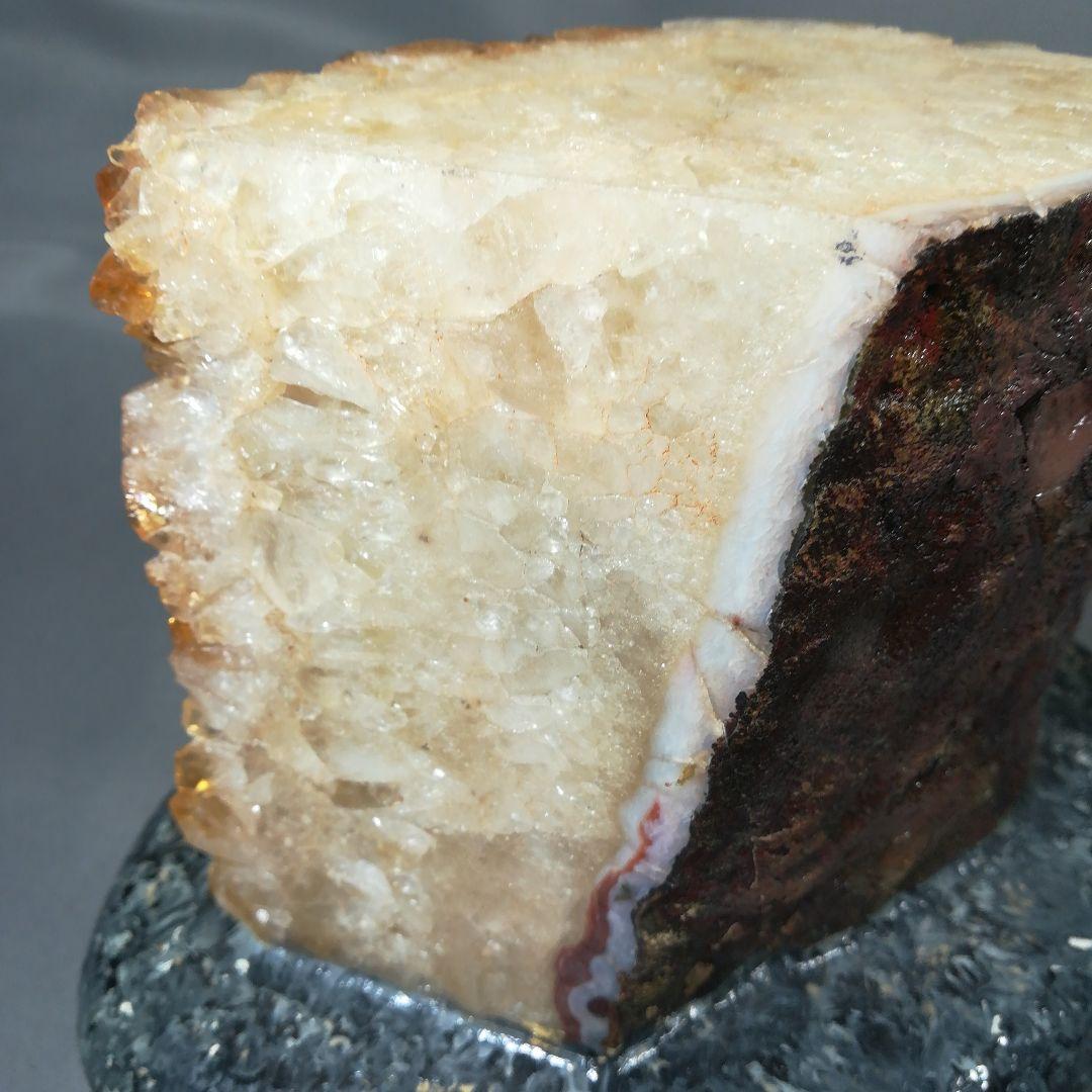 シトリン　クォーツ　クラスター　天然石　置物　風水