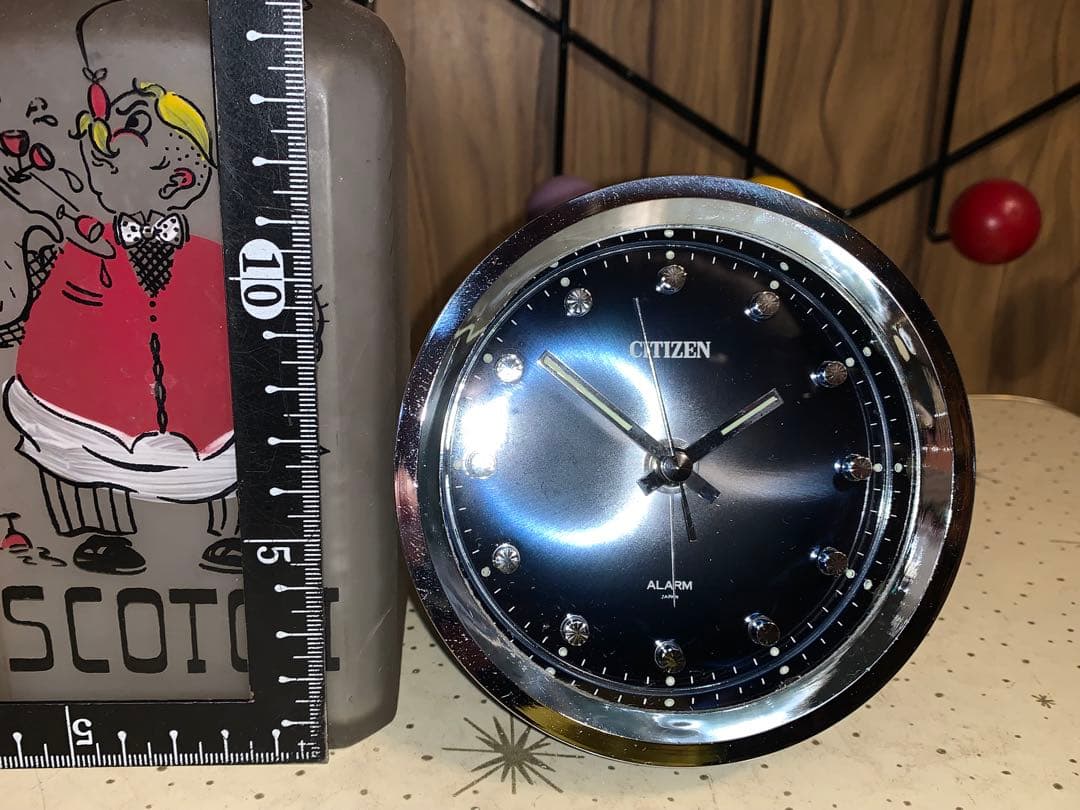 昭和レトロ　動作品　シチズン CITIZEN ゼンマイ　置時計　スペースエイジ