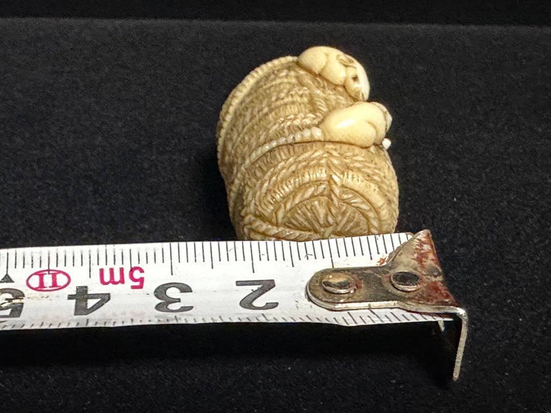 根付　アンティーク　歌舞伎　面変能人形根付　　象牙調　彫刻 古美術品　 置物