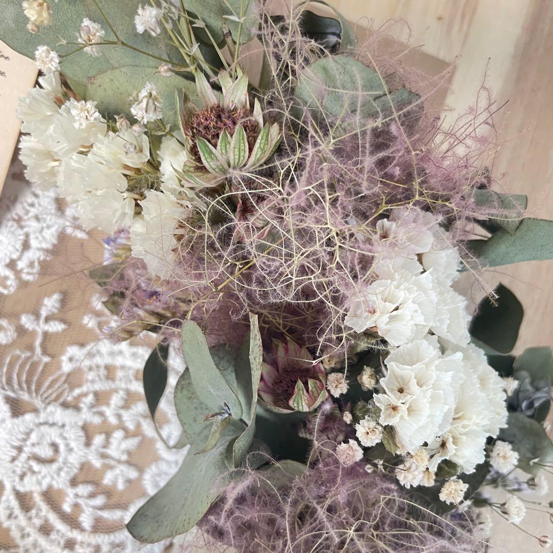 ！完売！　スモークツリーのふわふわリース　purple