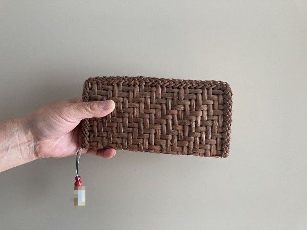 天然素材 編み込み 長財布2024011