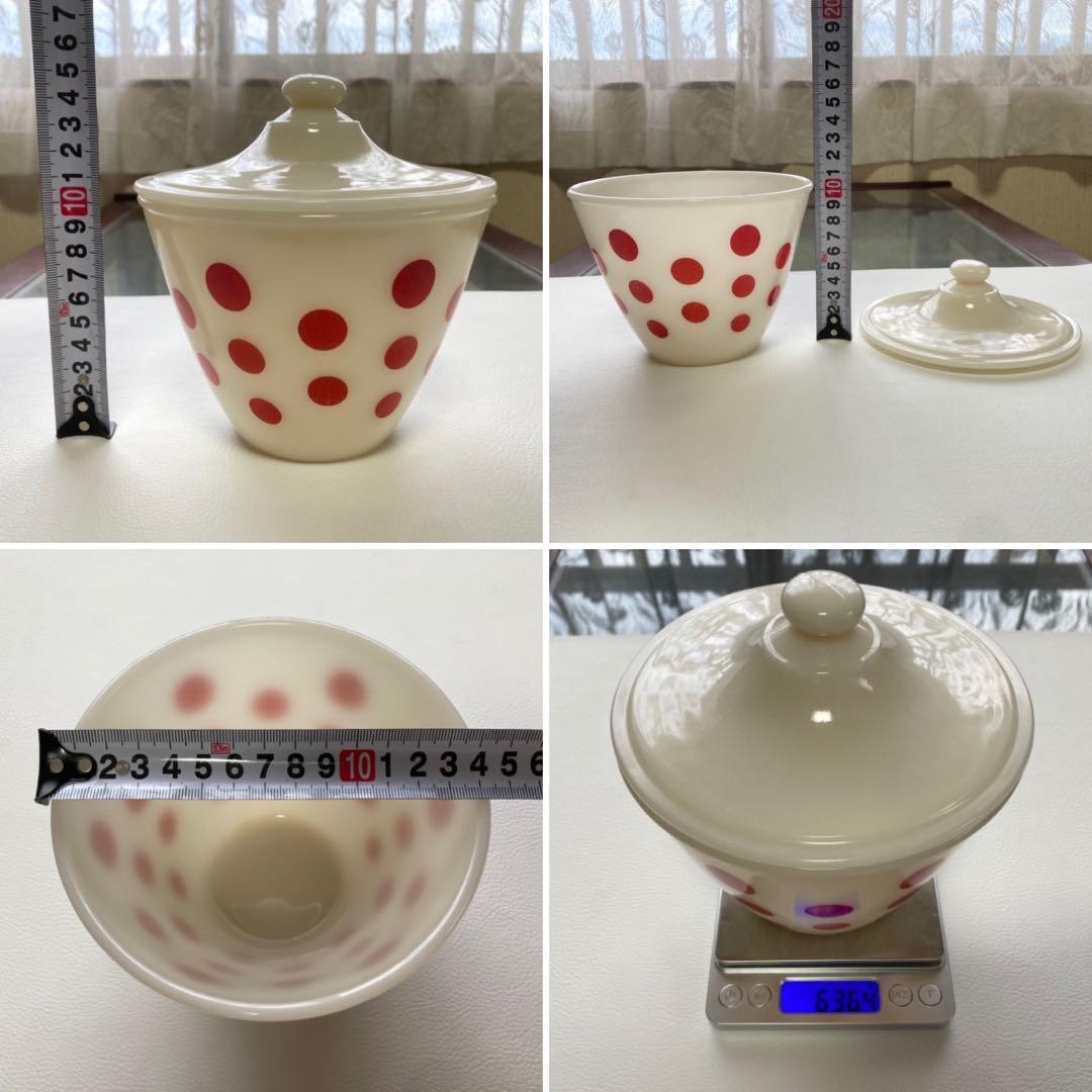 ファイヤーキング ポルカドット グリースジャー ポット 小物入れ 水玉 レトロ