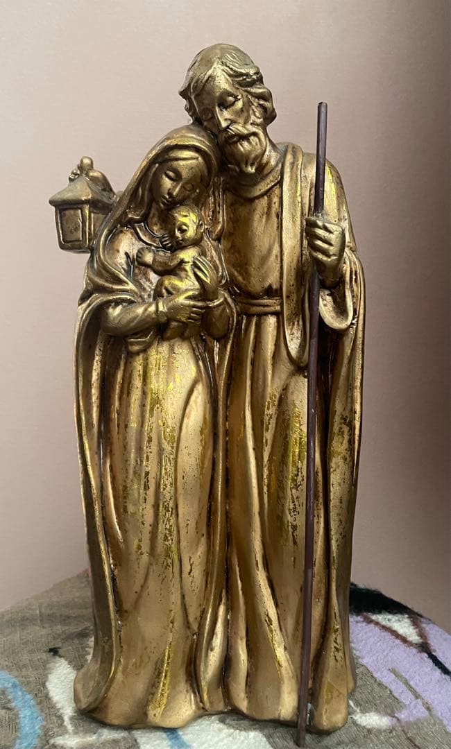 アンティーク仕上げ　聖人キリスト様マリア様　置物