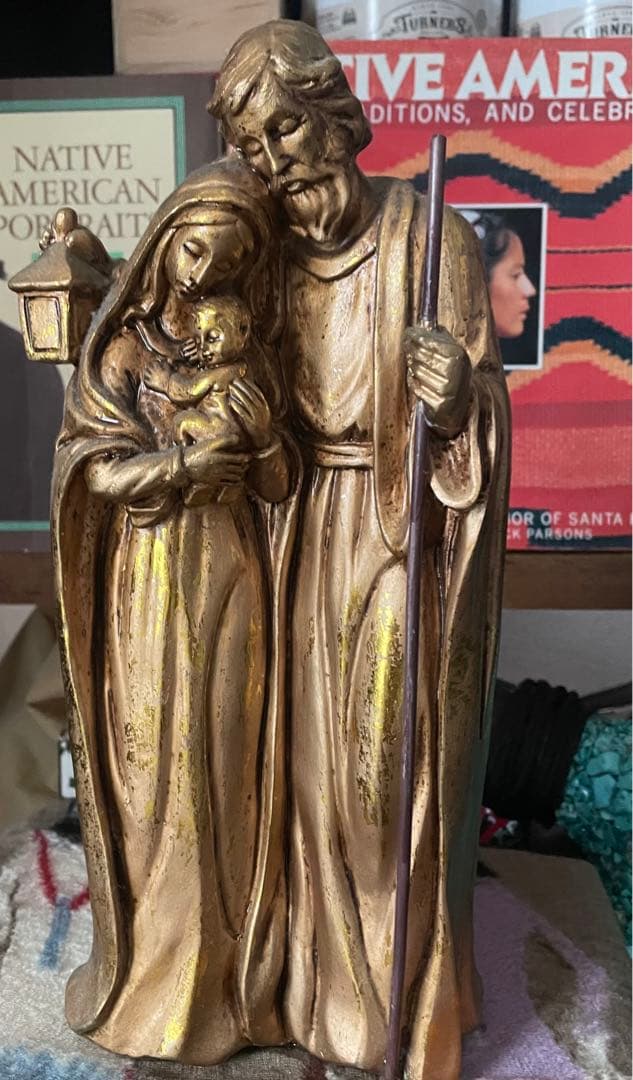 アンティーク仕上げ　聖人キリスト様マリア様　置物