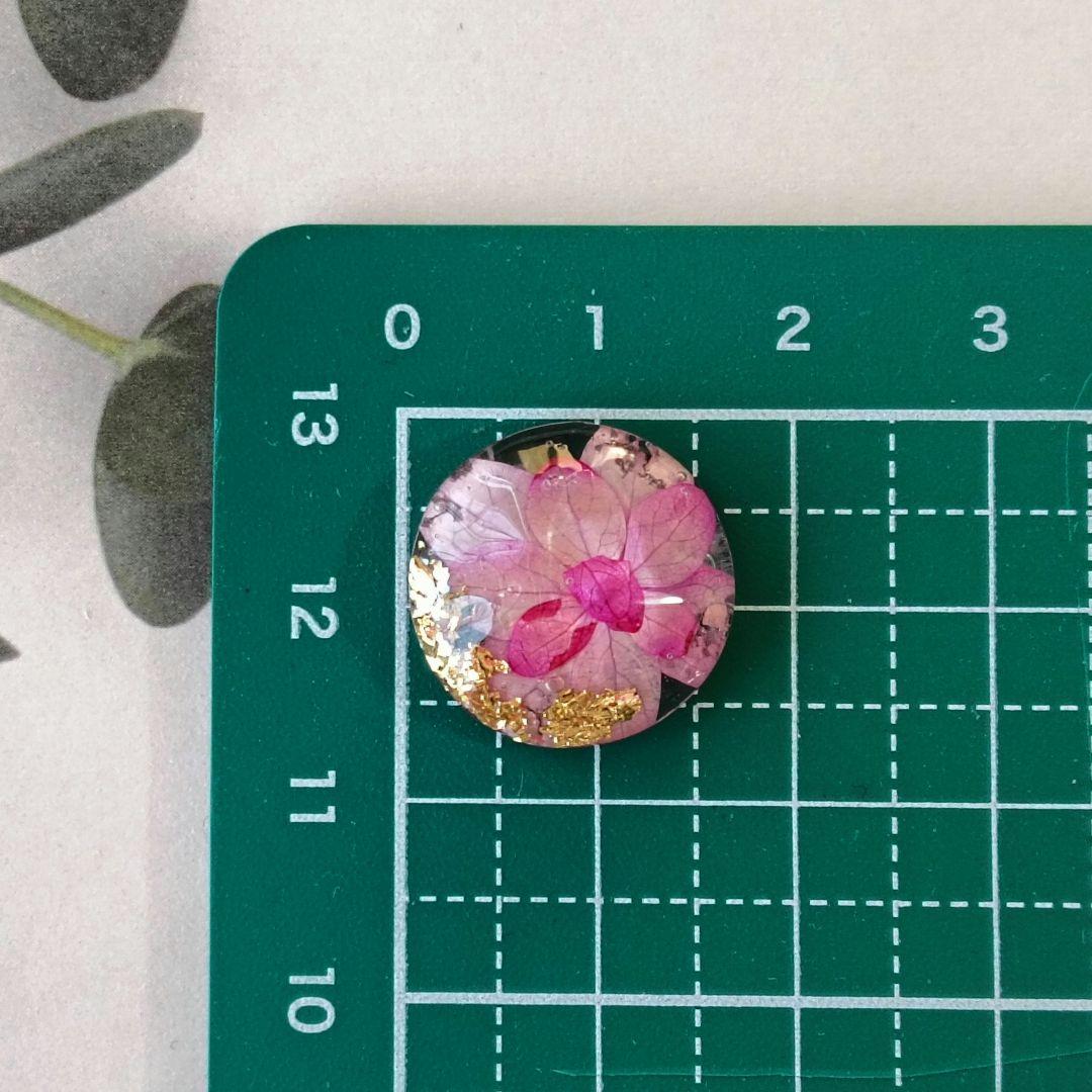 《ピンクベアー様お取置品》NO.1007 ピアス　イヤリング　紫陽花　金箔