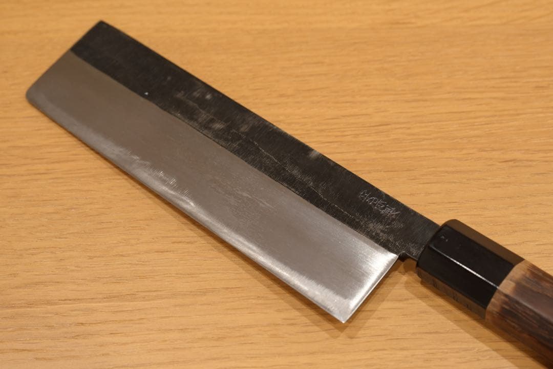 安保製 菜切包丁 180mm 片刃右仕様