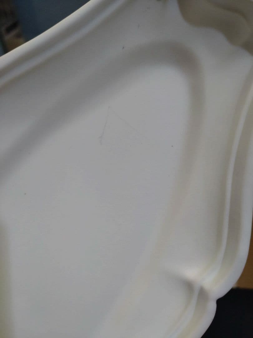 臼杵焼　輪花オーバル長皿 ホワイト　USUKIYAKI研究所