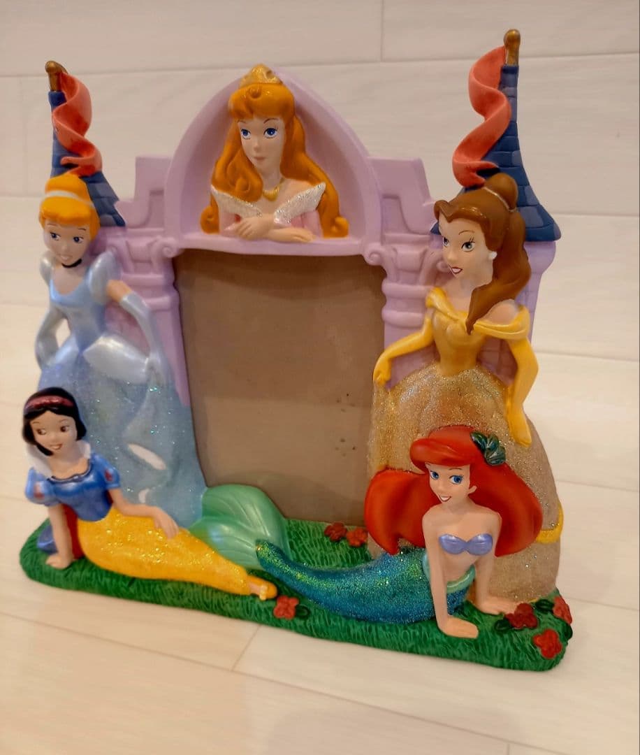 ディズニー　プリンセス　フォトフレーム　写真立て　陶器　レトロ　希少☆