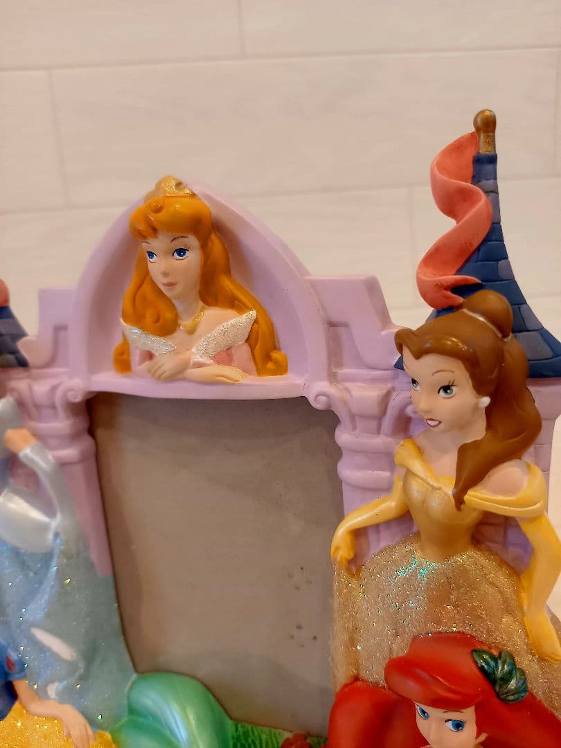 ディズニー　プリンセス　フォトフレーム　写真立て　陶器　レトロ　希少☆