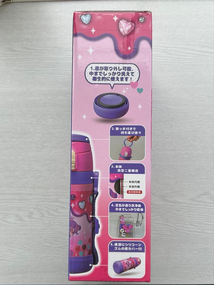 450ml しなこちゃん×sokomo　そこまで洗える３WAYキッズボトル　水筒