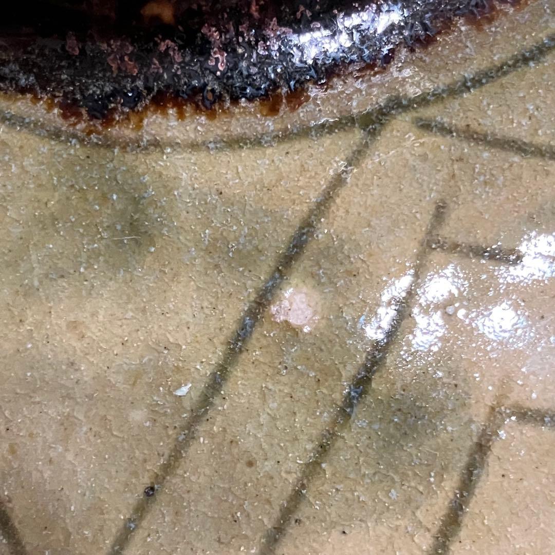 壺　魚紋　波文　置物　民藝 伝統工芸　インテリア　三耳壺　骨董　古道具