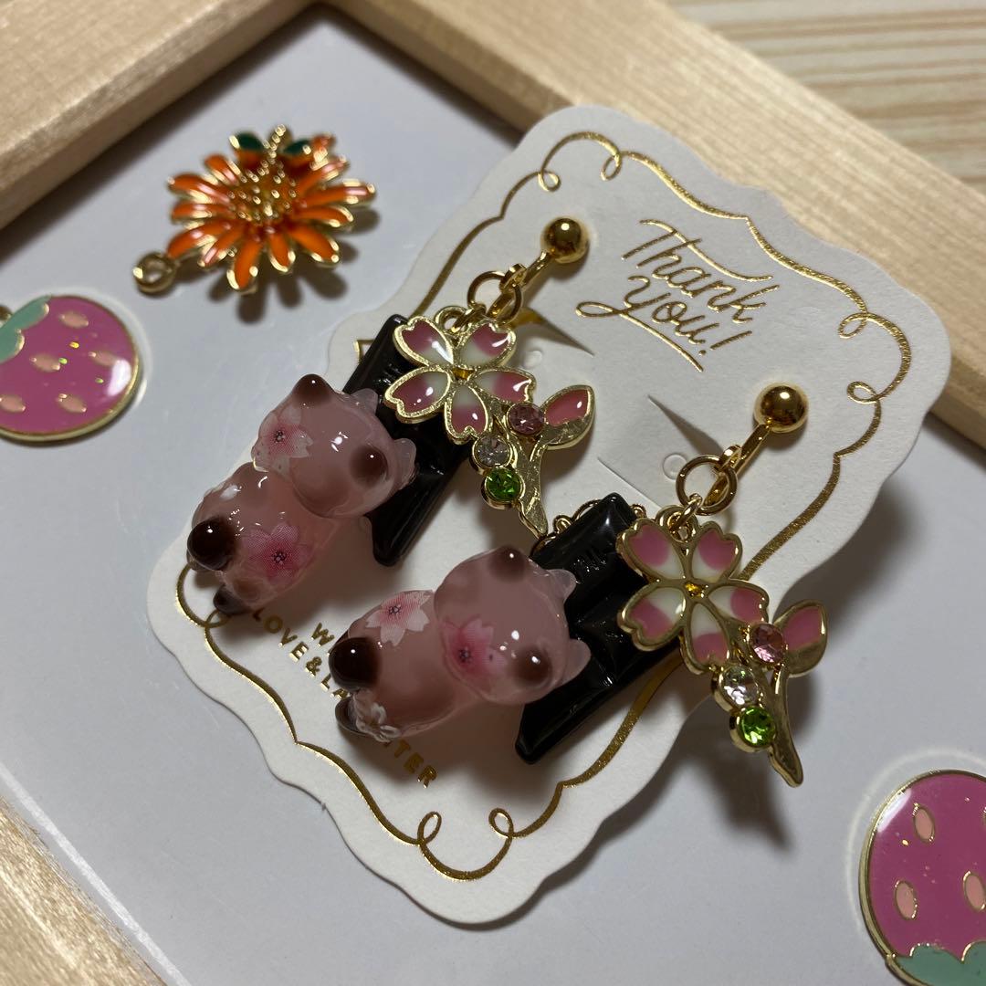 ☆桜バレンタイン猫ちゃんイヤリング☆①