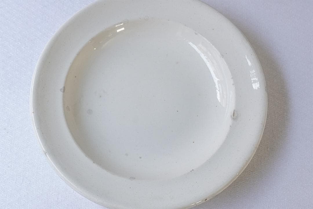 フランスアンティーク　19世紀　テールドフェール　皿　地厚　23.7cm