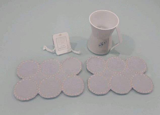 ミナペルホネン ☆ タンバリン dop ネイビー ♪ コースター １枚 ♪