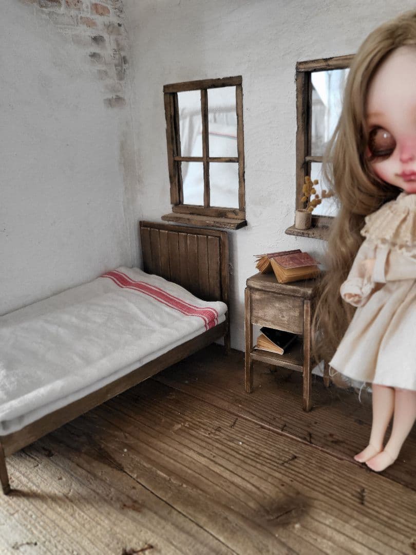 背景ボード　ミニチュアハウス　ドールハウス　アンティーク　ブライス　1/6サイズ