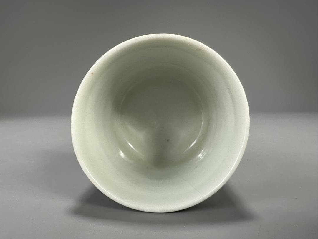 日本茶道具　煎茶碗　和気亀亭　紅釉文杯　一対