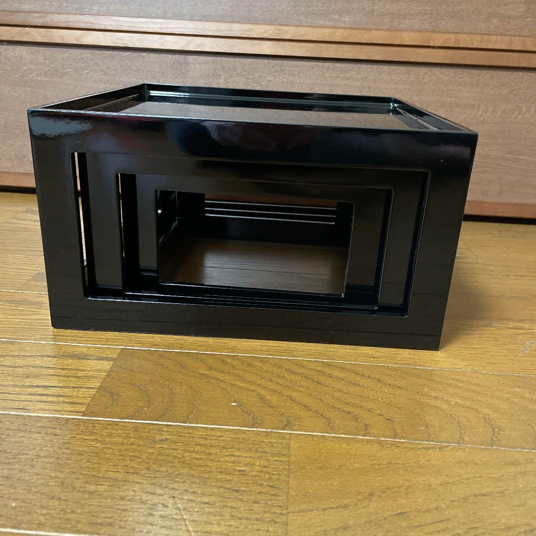 **稀少品“”紀州塗　高級漆器　三段収納膳