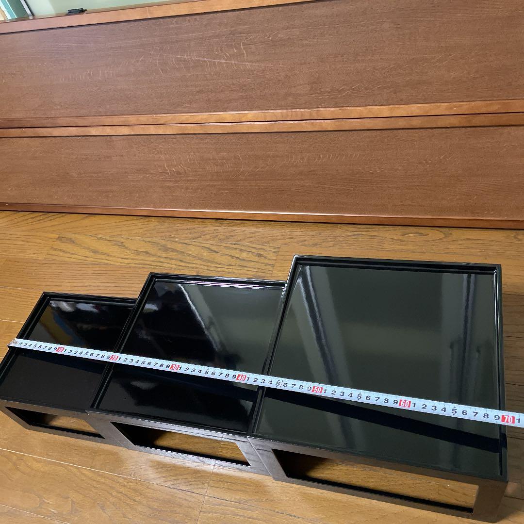 **稀少品“”紀州塗　高級漆器　三段収納膳