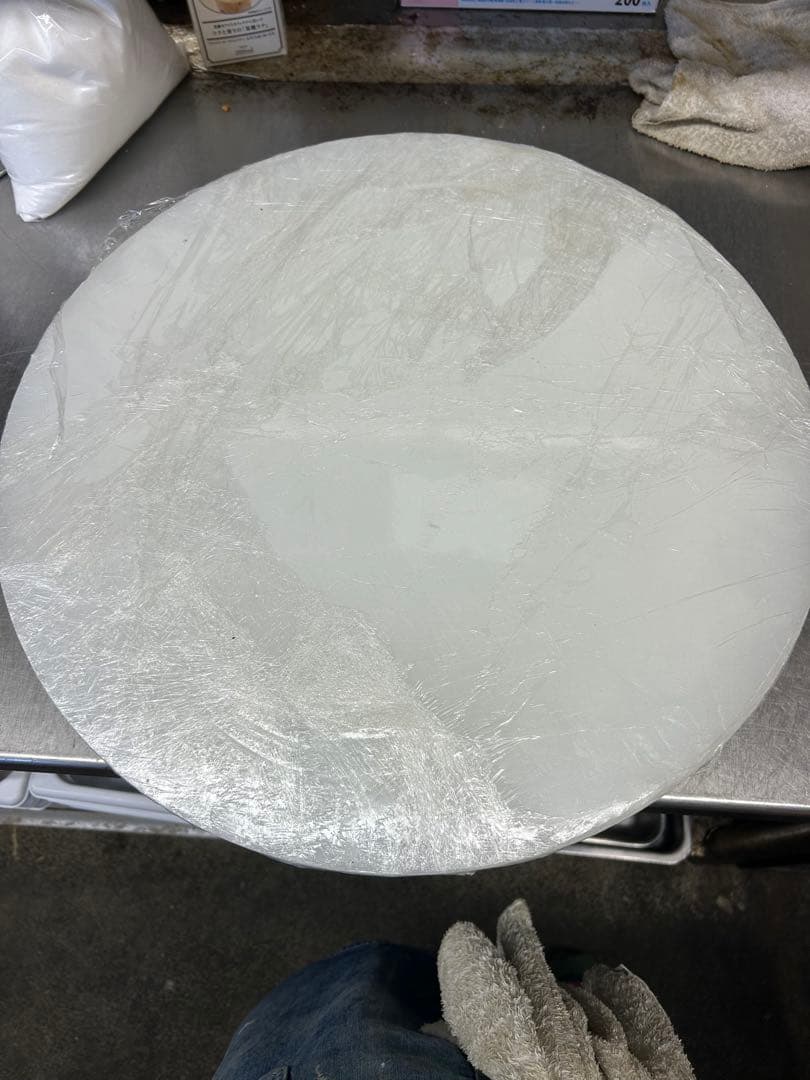 業務用高級中華まな板 プラスチック　サイズ：径460ｍｍｘ厚さ100ｍｍ