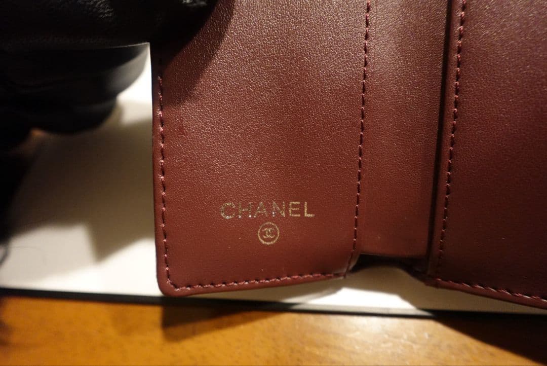 CHANEL ブラックレザー カードケース