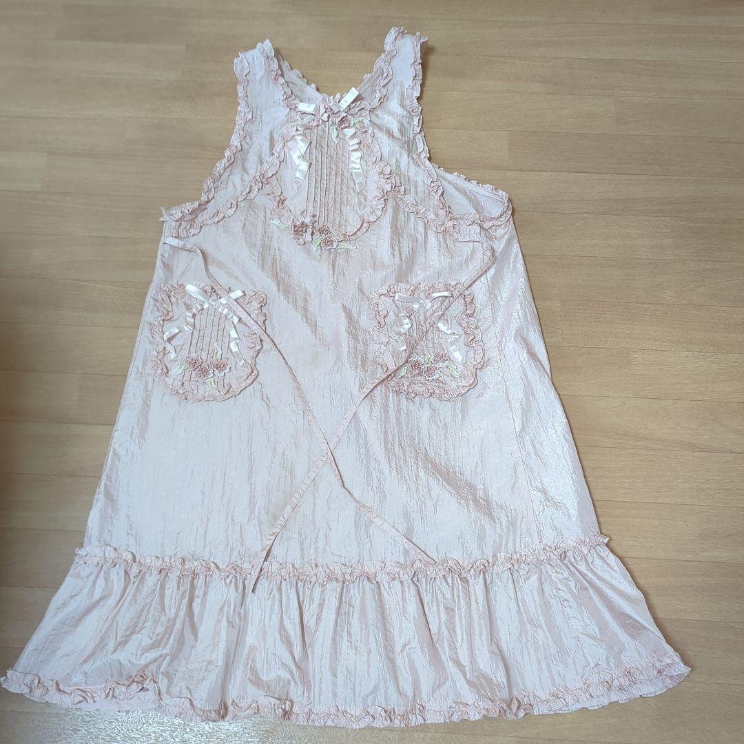 さえらヒスクローネ花柄ピンクエプロン