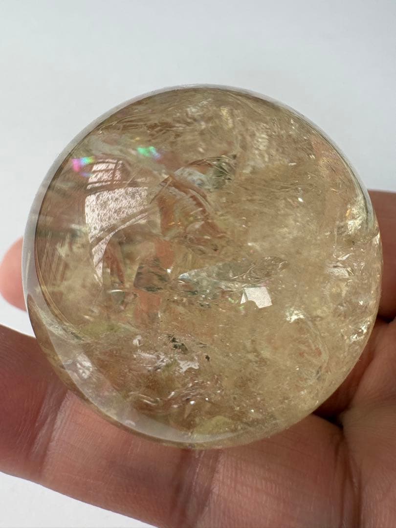 シトリンアゼツライト　スフィア　アゼツライト　約41.5ミリ