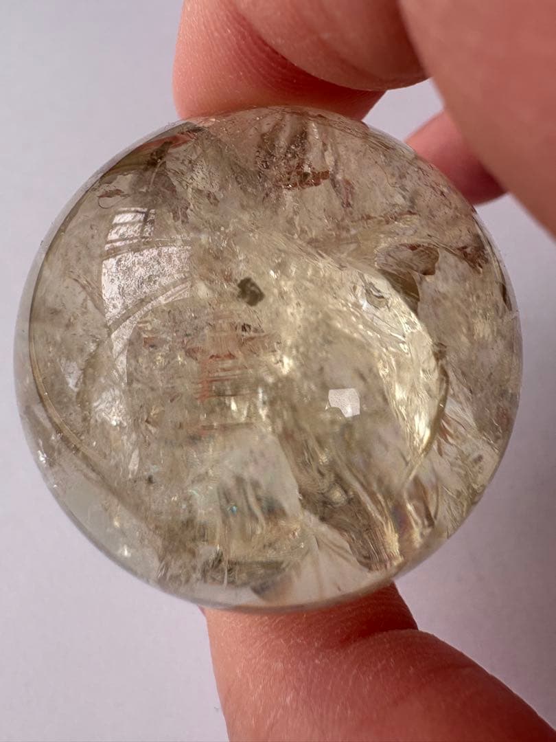 シトリンアゼツライト　スフィア　アゼツライト　約41.5ミリ