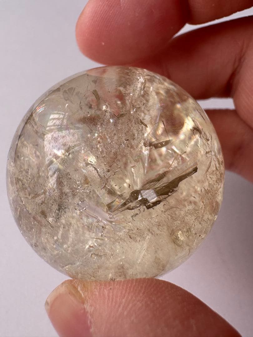 シトリンアゼツライト　スフィア　アゼツライト　約41.5ミリ