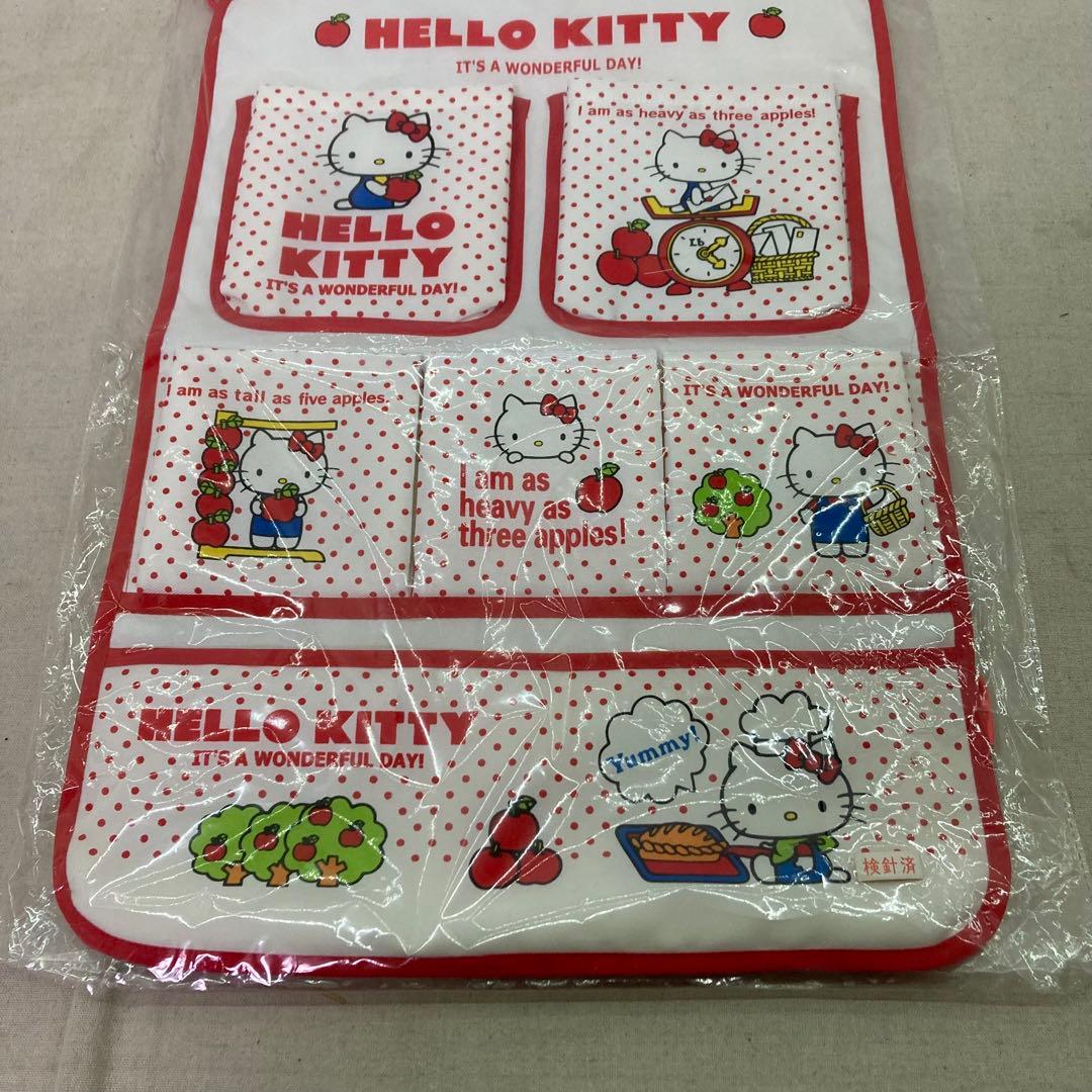 【新品未使用★2008年製】ハローキティ　ウォールポケット　りんご　サンリオ　②