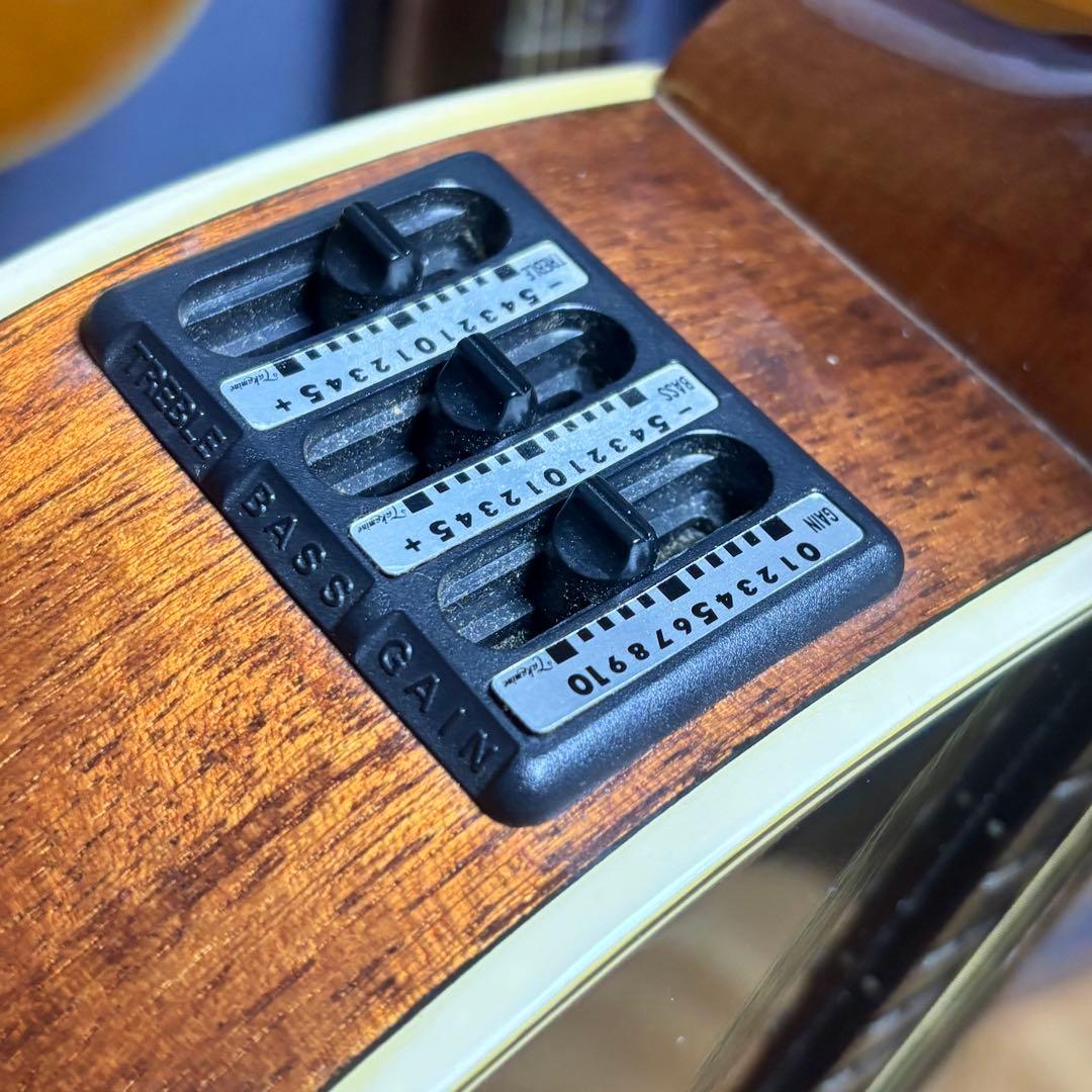 【超美品低弦高】エレアコ　cooder by takamine 本革ストラップ付
