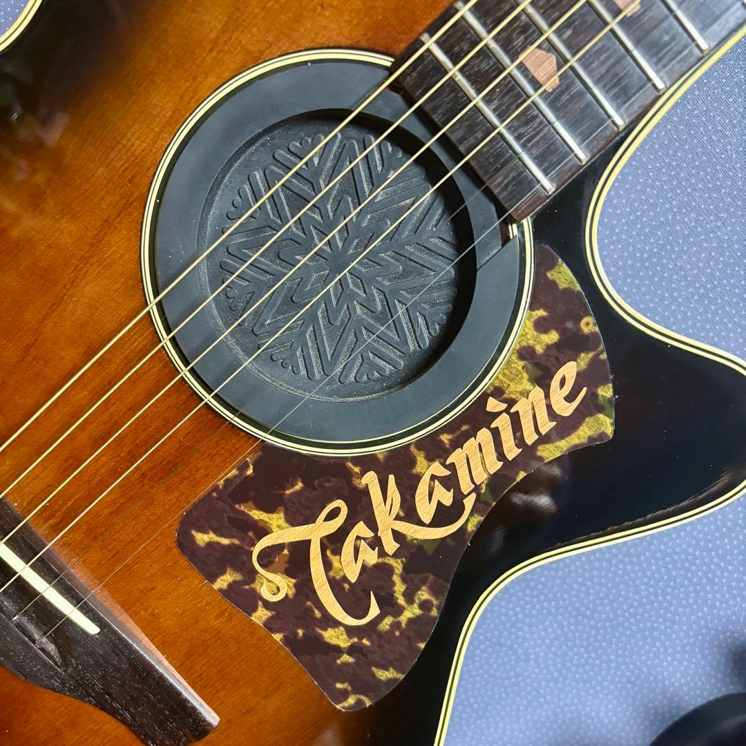 【超美品低弦高】エレアコ　cooder by takamine 本革ストラップ付