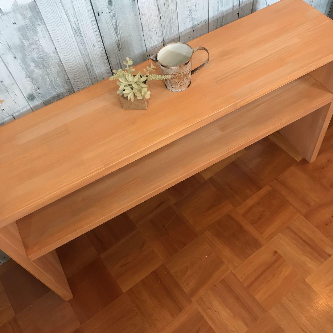 ヘッドボード シェルフ 飾り棚 幅97cm パイン集成材