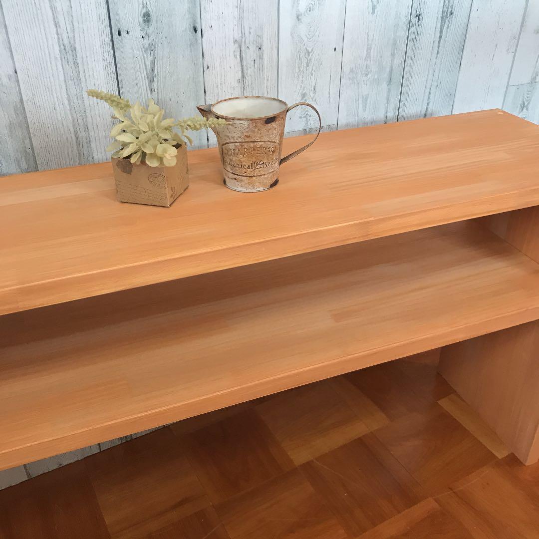 ヘッドボード シェルフ 飾り棚 幅97cm パイン集成材