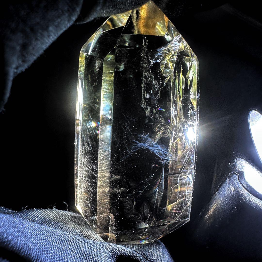 爆アレ❗️【金運☆魔除】虹☆スモーキークォーツ☆ブルーエンジェルラダーA11285