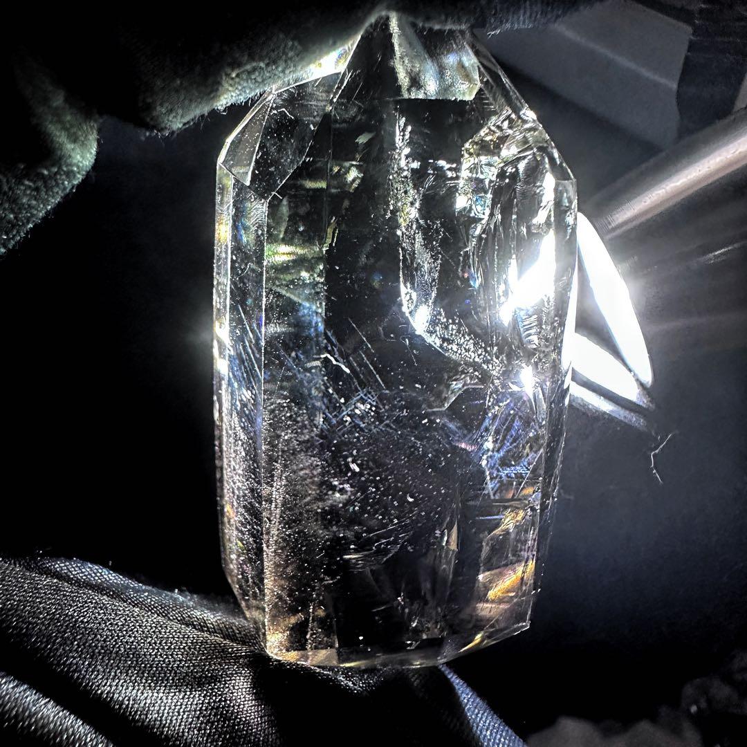 爆アレ❗️【金運☆魔除】虹☆スモーキークォーツ☆ブルーエンジェルラダーA11285