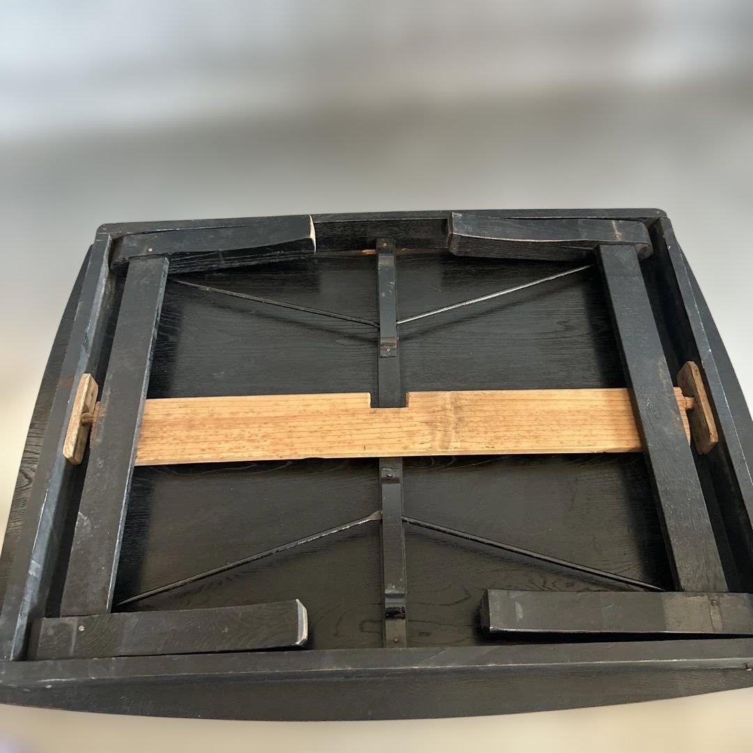 折りたたみ　木製四角形テーブル 茶色 傷あり