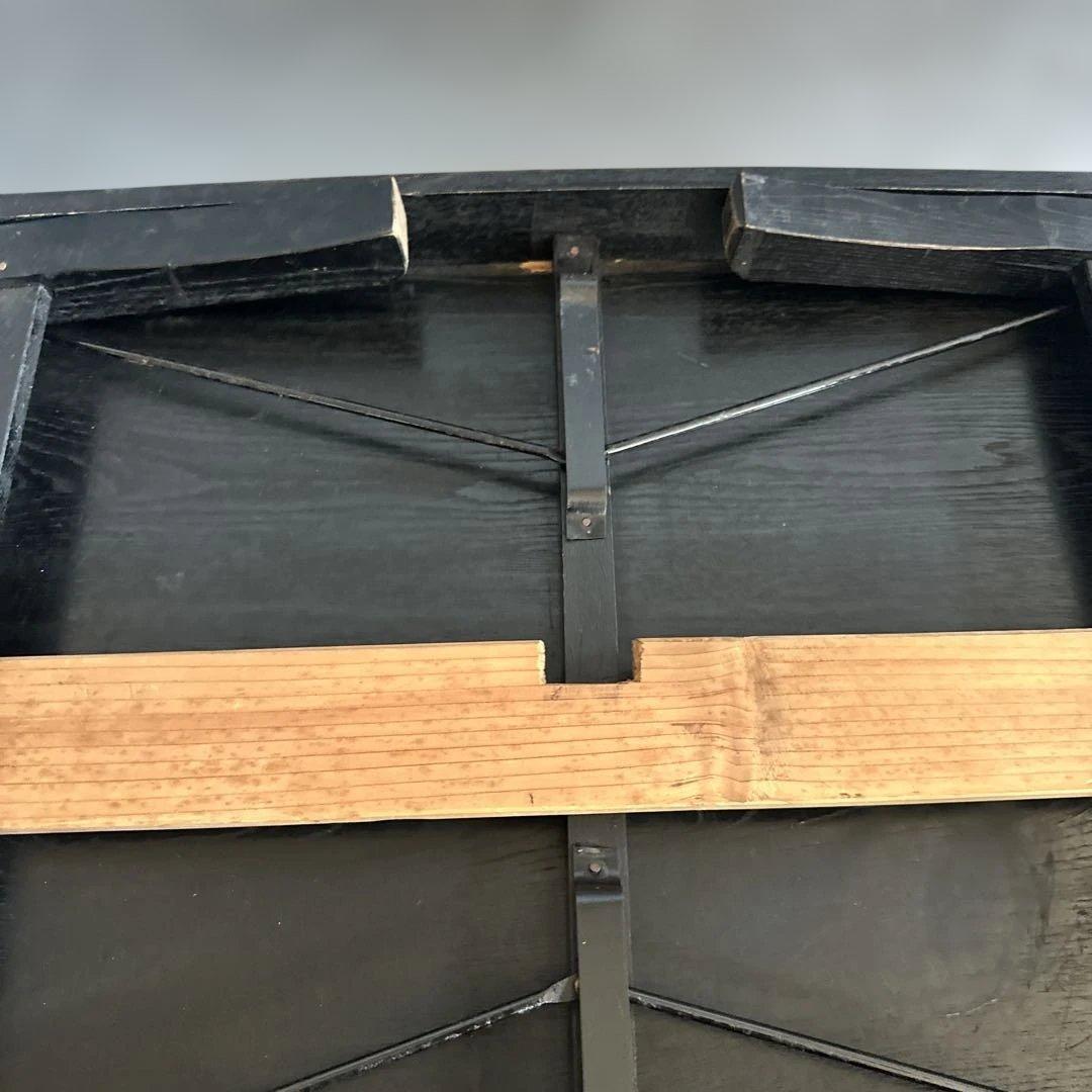 折りたたみ　木製四角形テーブル 茶色 傷あり