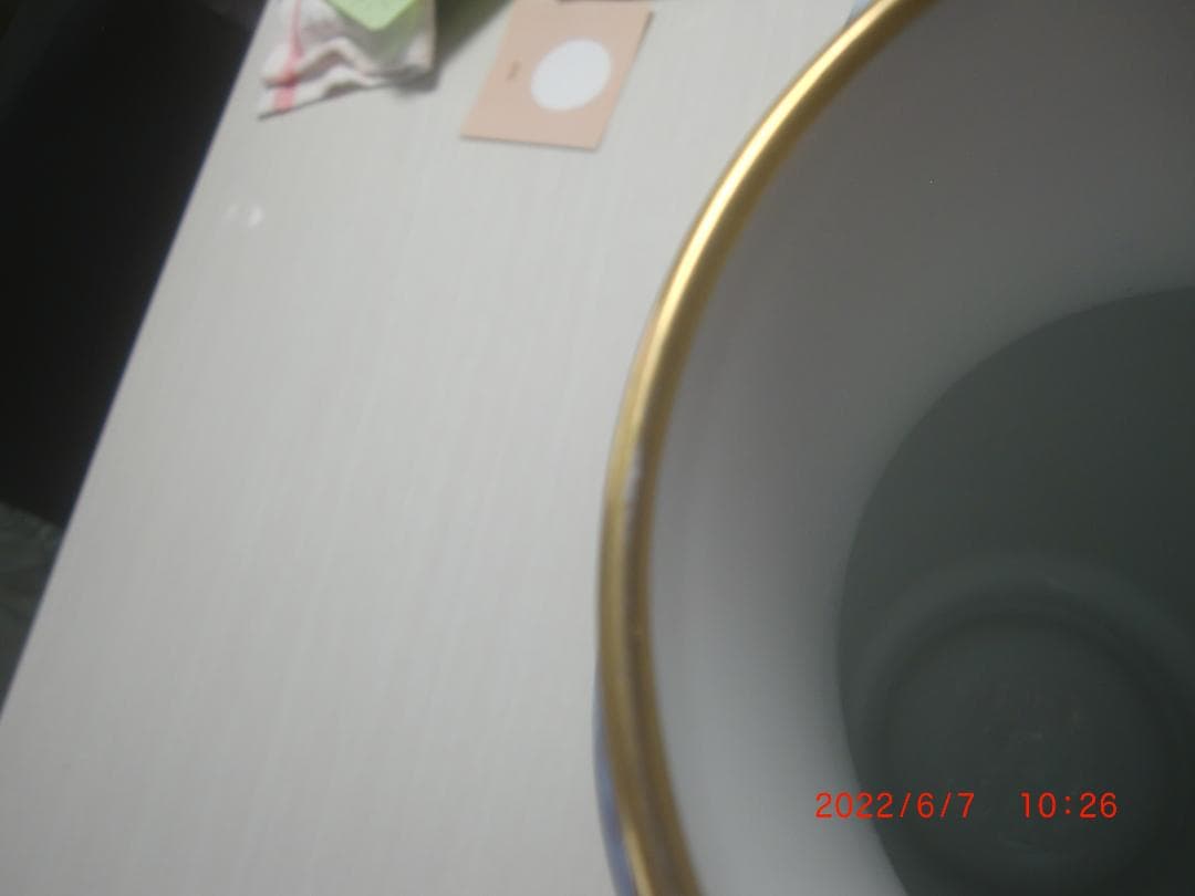 大倉陶器　ブルーローズ花瓶　2点　36+23cm　インテリア　ノリタケ　Ｄ67