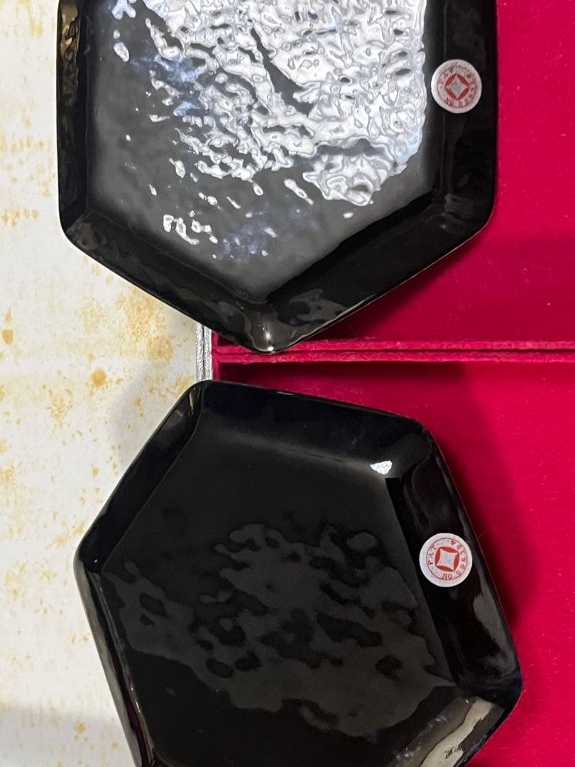ロイヤルペイン 六角形陶器皿 白金