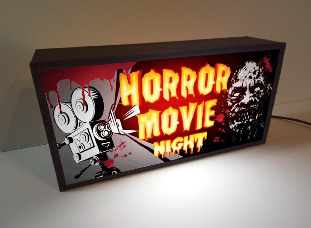 ホラー ゾンビ 死 映画 シネマ ビデオ DVD 看板 置物 雑貨 ライトBOX