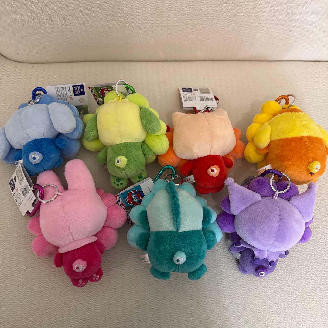 【7種コンプリート】サンリオ ミャクミャク ぬいぐるみ 推しカラー カラビナ