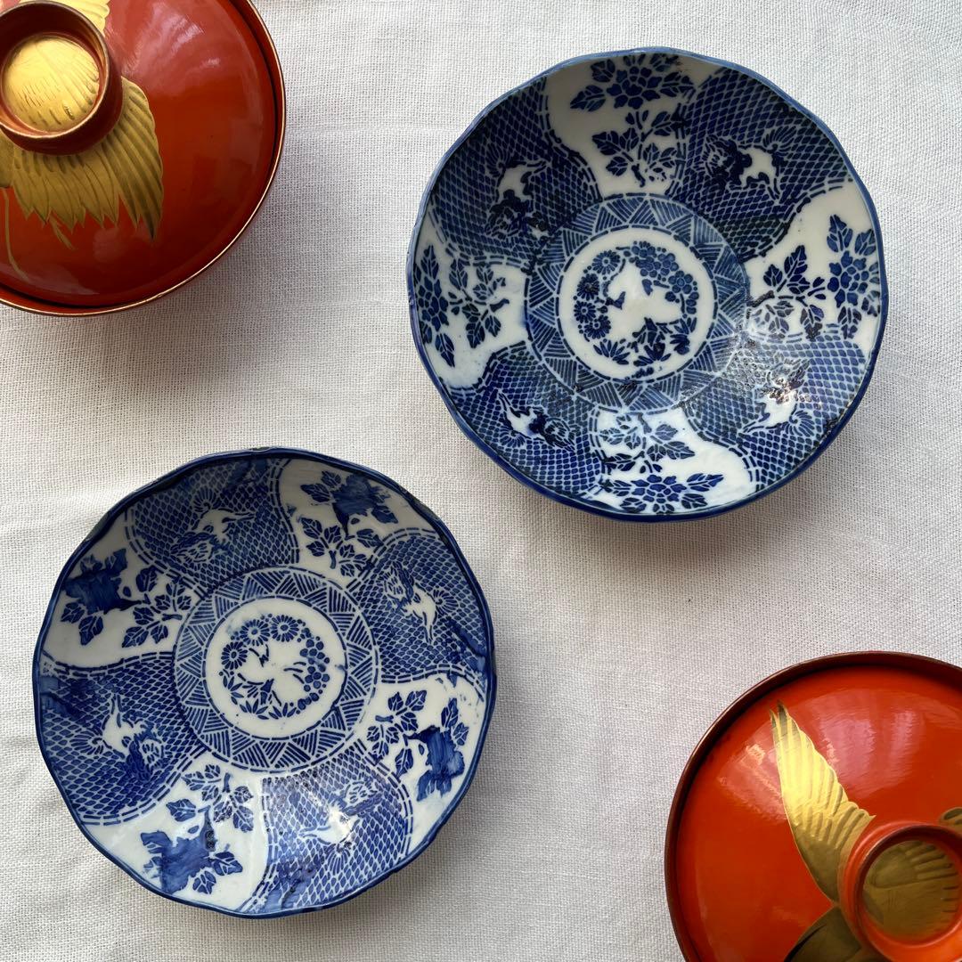 Lucy様　4点おまとめ　レトロ　染付　古伊万里　old imari