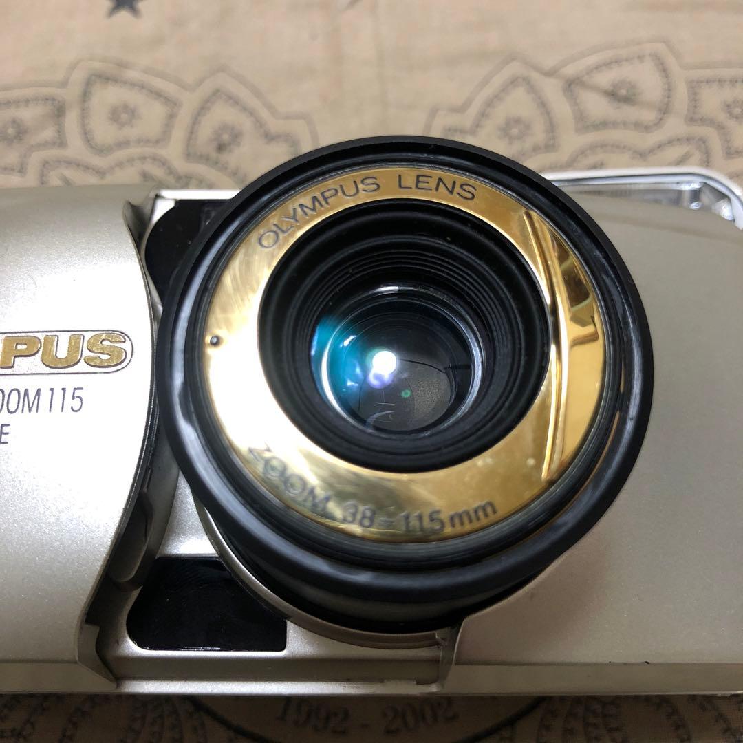 美品 OLYMPUS μ ZOOM 115 DELUXE 電池付 フィルムカメラ
